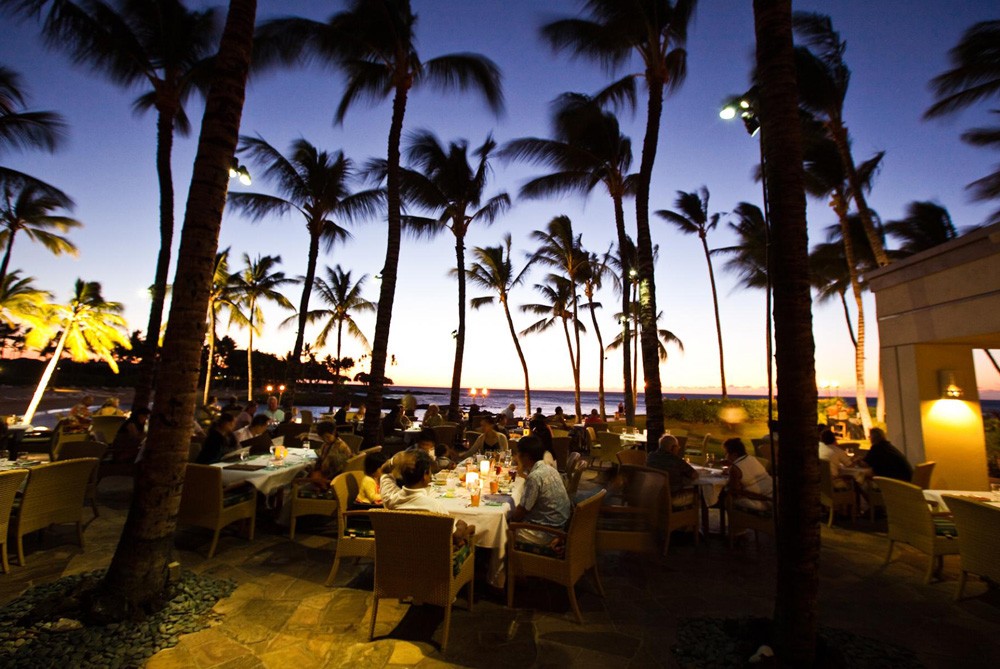 La comida y Café de Kona Hawaii